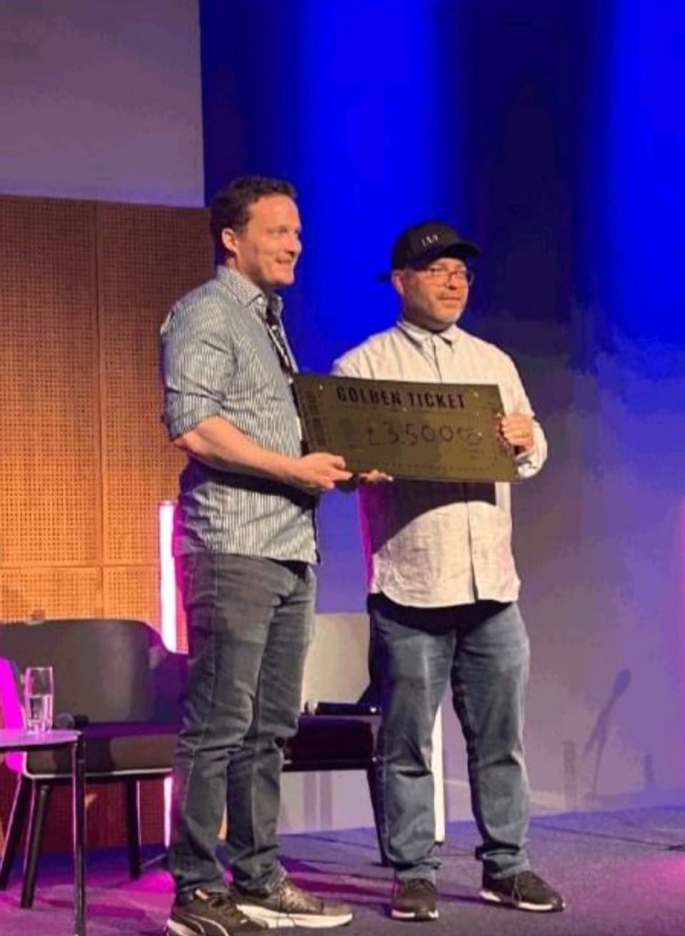 Mirality receiving the Golden Ticket prize